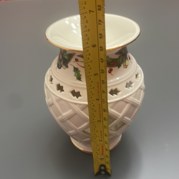 Vintage Lenox Tartan Christmas Design Porcelain Candle Wax Melter Beautiful NEW - Picture 8 of 10